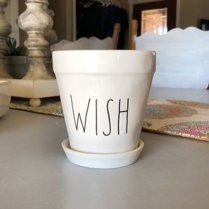 Rae Dunn “Wish” planting pot